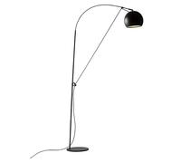Lámpara de pie metálica negra, diámetro 30 cm, con altura ajustable hasta 274 cm