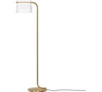 Lámpara de pie moderna Cabaret LED, de vidrio transparente y metal de latón, de 8W, ideal para cocina, dormitorio, salón, comedor y vestíbulo