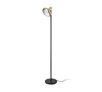 Lámpara de pie namsos 1x e27 60w metal 156xø30 cm - negro/dorado [lux.pro]