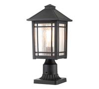 Lámpara De Pie Negra Rústica 44,5 Cm De Alto IP44 E27 Lámpara De Jardín Exterior