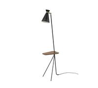 Lámpara de Pie Nórdica Cálida de Cono con Mesa en Negro Negro