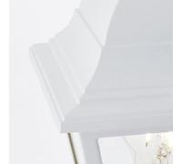Lámpara de pie para jardín, BRILLIANT NISSIE, blanca, metal/vidrio, 1xE27 60W, IP44, para exteriores, altura 100 cm