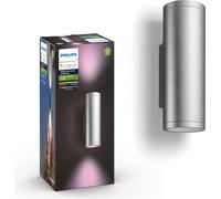 Philips Aplique exterior inteligente Hue Appear, LED blanco y colores, Plata, Alexa y Google Home