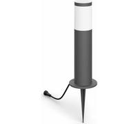 Lámpara de pie Philips Utrecht, 6W, iluminación exterior tipo farola, color antracita, metal, IP44, ideal para terraza y jardín, clase de nergética III