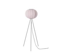 Lámpara de Pie Redonda con Diseño de Punto, Alta, Ø45 cm , Rosa.