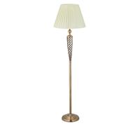 Relaxdays Lámpara de pie de estilo antiguo crema,cobre