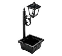 Lámpara de pie solar con maceta 2 en 1 maceta exterior con | Iluminación con Jardinera para Terraza Porche Jardín Patio Balcón Apartamento