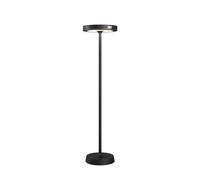 Lámpara de pie solar LED Barbell Solar RF negra, 65W, recargable, 156/113/70 cm - ZAFFERANO