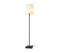 Lámpara de pie solna 1 x e27 60w metal textil 158x24x24 cm - blanco negro [lux.pro]