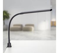 Lámpara de pinza LED MAULpirro, negra, 37 cm, atenuable