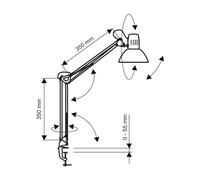 MAUL Lámpara de escritorio MAULstudy – LED con brazo articulado y soporte ajustable – Blanco