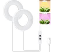 Lámpara de Plantas,48 LED Luz de Crecimiento de Espectro Completo,Luces de Crecimiento para Plantas,Grow Light,Luz Crecimiento Plantas Interior con Temporizador Automático 3H/9H/12H y 10 de Brillo