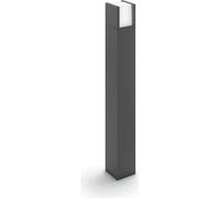 Lámpara de poste Philips Arbour, 3,8 W, iluminación de poste para exteriores, color antracita, metal, IP44, para terraza, jardín, clase II