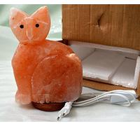 Lámpara de sal Salgemma del Himalaya Gato