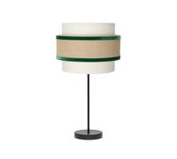 Lámpara de sobremesa gr. cornalina 1xe27 beis/verde 30d