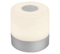 Briloner Lámpara de mesa LED recargable Smal, color cromo, 2.700K, atenuable