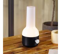 Lámpara de sobremesa recargable Lindby LED para exteriores Isaline, negra,
