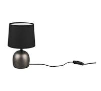 Trio-Leuchten Lámpara de mesa R50802667 – cerámica, pantalla de acero antiguo, 26 cm