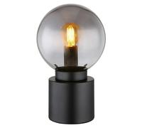 Lámpara de sobremesa redonda Marka (25 W, Ø x Al: 15 x 24,5 cm, Negro mate, E14)