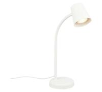 BRILONER - Lámpara Escritorio Orientable, Lamparas de Mesita de Noche, Lámpara de Mesa GU10 para Oficina, con Interruptor de Cable, Lampara Lectura, Lampara de Escritorio, Luz Escritorio, Blanco