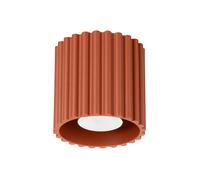 Sollux Lighting Lámpara de techo plafón Aura – aluminio, 1 llama, bombilla LED – Rojo Ocre