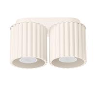 Sollux Lighting Plafón Aura 2 GU10 aluminio 2 llamas con bombilla LED Beige