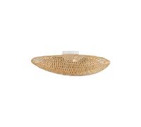 Lámpara de Techo Bambú Madera Natural B: 60 CM Wohnlich E27 Salón Deckenleuchte