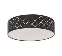 Lámpara de techo bay pantalla cilíndrica 13xø45 cm - negro/blanco [lux.pro]