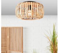 Lámpara de techo BRILLIANT WOODROW, de bambú con detalles en metal , estilo bohemio, modelo 97167/20
