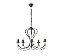 Lámpara de techo candela 5 luces 6w 105x55x55cm negro
