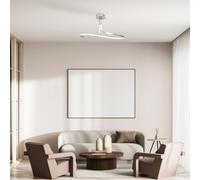 Lámpara de techo colgante acrílico gris 1 luz led nur 85.5 cm