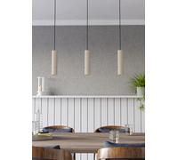 Lámpara de techo colgante beige 3 luces gu10 9 cm de ancho