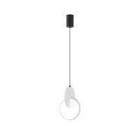 Lámpara de techo colgante carlota 1l negro/blanco 17w 6500k 2380lm
