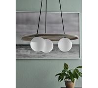 Lámpara de techo colgante de cristal gris 3 luces e27 hormigón 38.5 cm de ancho