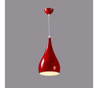 Lámpara de Techo Colgante en Forma de lágrima Minimalista roja Luz suspendida Diseñadores Estilo Lámpara Colgante Luz de Gota de Aluminio Luz Moderna para Comedor Restaurante C Bar