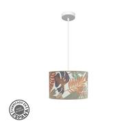 Abrila Etiopia Blanco/Estampado - Colgante Moderno 1Xe27 30 Cm