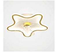 Lámpara de Techo con Forma de Estrella Dorada, Ventilador de Techo de 3 Velocidades, Lámpara de Araña con Atenuación Continua de 3 Colores para Muebles de Sala de Estar Y Dormitorio.