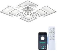 Lámpara de techo, con regulación de intensidad continua, múltiples temperaturas de color, 10 cabezales, control mediante aplicación móvil con función de regulación de intensidad (compatible con mando