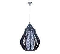 Lámpara de techo de bambú negra 30,5x30,5x40,6