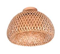 Lámpara de techo de mimbre de bambú para sala de estar, dormitorio, comedor, 30 x 18 cm