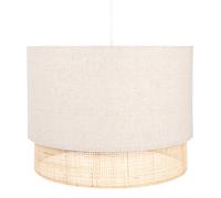 Lámpara de techo de mimbre y poliéster reciclado beige