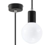 Lámpara de techo Edison negra