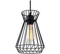 Lámpara de techo edm negro metal 60 w (19 x 26 x 130 cm)