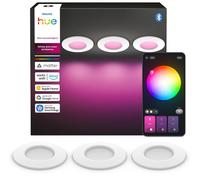 Lámpara de techo empotrada Philips WCA Slim, modelo S, pack de 3, color blanco