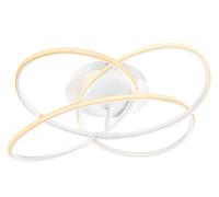 Lámpara de techo Globo, metal blanco mate, plástico opalino blanco, diámetro: 600 mm, altura: 127 mm, incluye LED de 30W, 230V, 2450 lúmenes (salida), 1370 lúmenes (potencia), 3000K