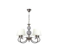 Lámpara de Techo HONDURAS 5xE14 1x5W LED Al.Reg.xD.60cm Beije/Cuero