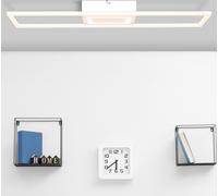 Lámpara de techo LED blanca moderna BRILLIANT Besson | Atenuador de 3 niveles mediante el interruptor de pared | Función de memoria | Metal/plástico | 32 vatios, 3300 lúmenes, 3000 Kelvin | 75x22 cm