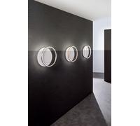 Lámpara de techo LED blanca y dorada ORBIT, 43W, con estructura de aluminio