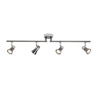Lámpara de techo LED BRILLIANT Jupp | Foco atemporal | 4 luces | Metal | cromo/ | Cabezales orientables | 4 x GU10, máx. 7 W
