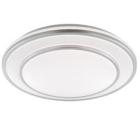 Lámpara de techo LED Brilliant Luciano, diámetro 39 cm, altura 7,8 cm, color blanco neutro, aluminio blanco